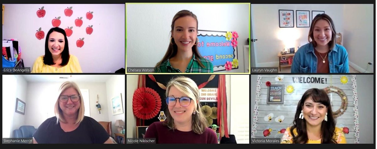 asuprepdigital's tweet photo. Shoutout to our second grade team for taking a group zoom picture to commemorate the first day of school! #PrepsFirstDay https://t.co/jeXBw30rAU