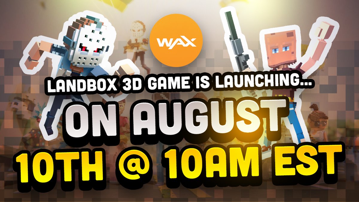 landboxio's tweet image. LandBox 3D Game is Launching!
Contest to win a game pass + gamer character so you can play 100 MODE!
1) Retweet
2) Follow us at @landboxio 
3) Comment with WAX wallet + TG or Discord Username! Tag 3 #nft friends.

#nfts #nftgame #playtoearn #waxp $waxp #NFTGiveaway #NFTGiveaways