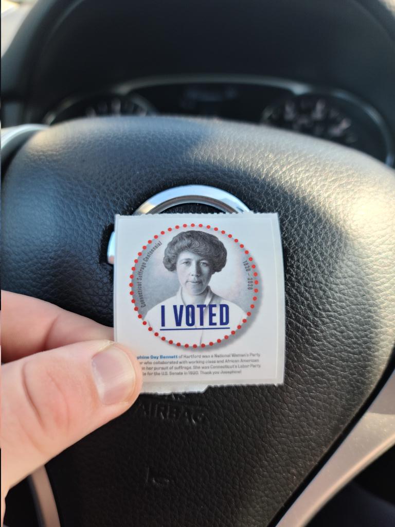 Kevmastah's tweet photo. There wasn't a box labeled "dismantle capitalism" so idk what Pelosi thought this could possibly fix. Eh, maybe in November 🙄 #IVoted #Begrudgingly https://t.co/Qut2kI0Wrw