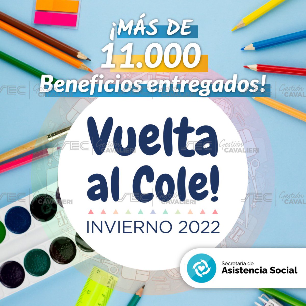 ¡Más de 11000 beneficios entregados!

Desde #VueltaAlCole seguimos entregando útiles escolares, contribuyendo con la educación de toda la familia mercantil. 

Aprovechá y solicitá el beneficio hasta el 12/8, a las 15hs, a través de beneficios.sec.org.ar/VueltaAlCole. 

#SoyComercio #soySec