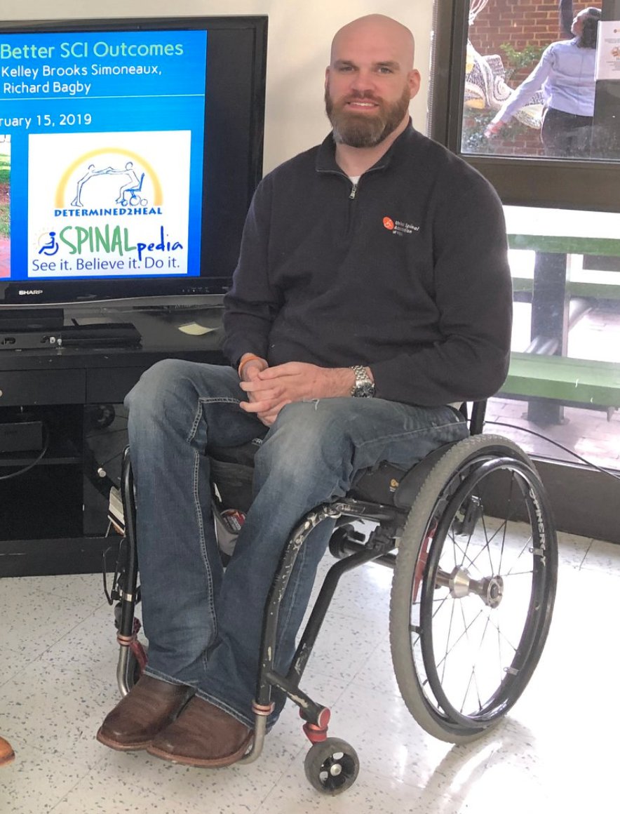 UnitedSpinal's tweet photo. Last week on Meet an Advocate, we chatted with Richard Bagby, the Director of United Spinal's Virginia chapter and the recipient of our 2022 Finn Bullers Advocate of the Year Award! Listen to this important conversation: https://t.co/EVyW77rZwj #Advocacy #RollingRevolution https://t.co/JMxXUQXth5