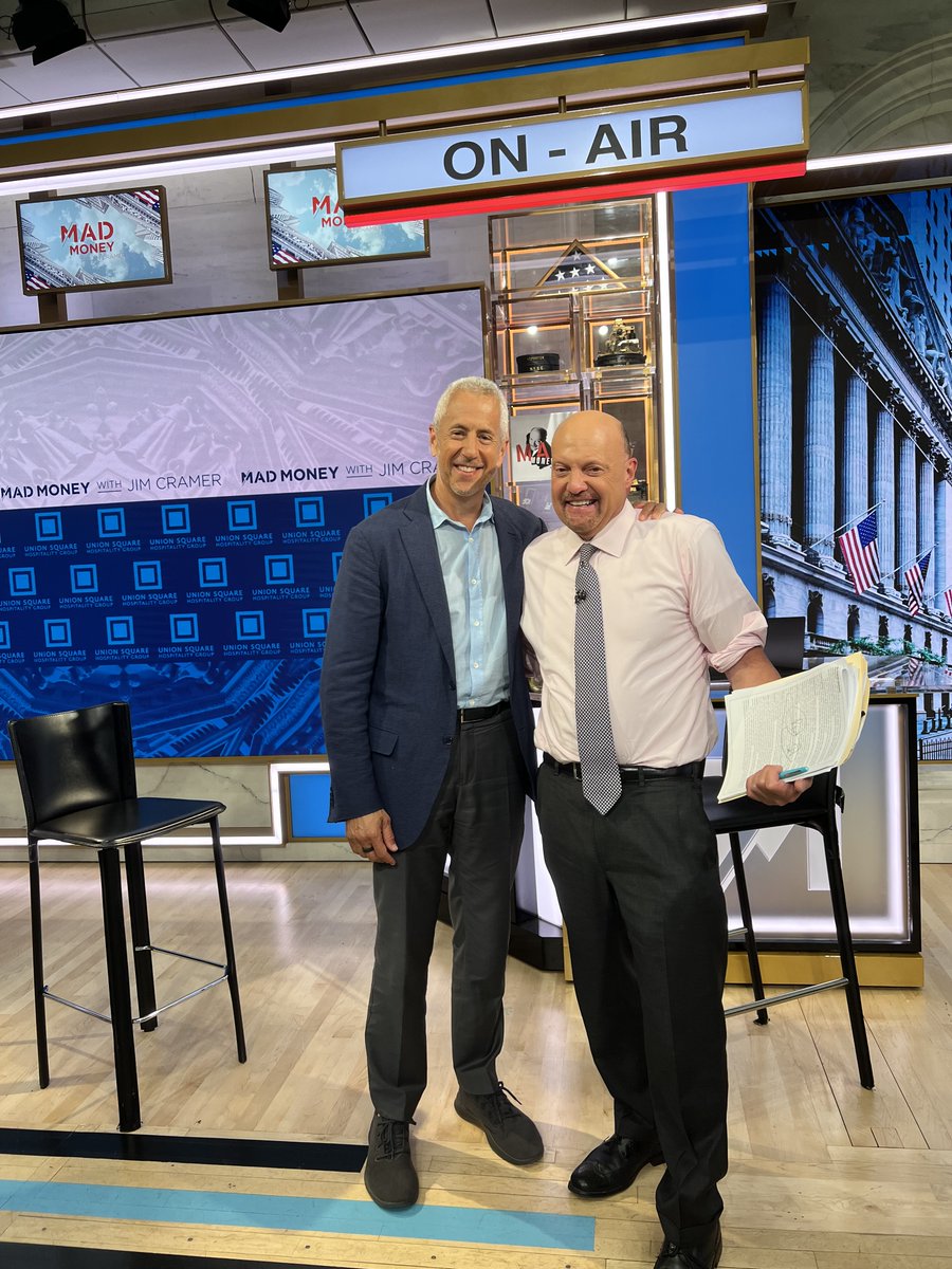 USHG (@ushgnyc) on Twitter photo Tune in tonight at 6:15 PM EST to catch <a href="/dhmeyer/">Danny Meyer</a> on <a href="/MadMoneyOnCNBC/">Mad Money On CNBC</a> with <a href="/jimcramer/">Jim Cramer</a>! Tune in tonight at 6:15 PM EST to catch <a href="/dhmeyer/">Danny Meyer</a> on <a href="/MadMoneyOnCNBC/">Mad Money On CNBC</a> with <a href="/jimcramer/">Jim Cramer</a>!
