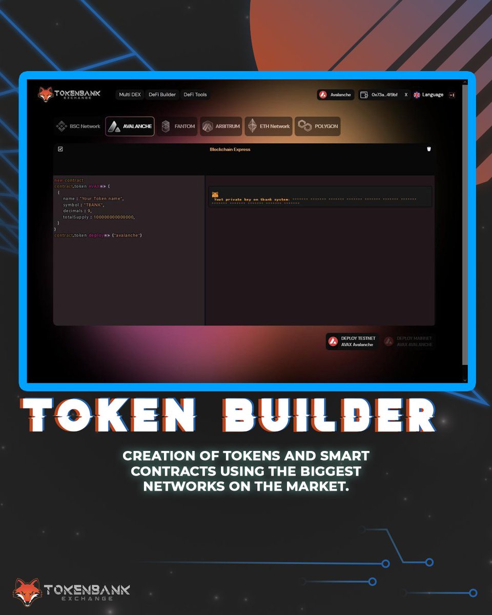 Tokenbankof's tweet photo. At TokenBank we keep evolving, day after day. In our next release, WEB3 developers will have even more practicality in handling NFTs and managing marketplaces.

Stay tuned to follow the progress of our services and platform.

#nft #crypto #blockchain #cryptocurrencies https://t.co/rtd4vcKv1x