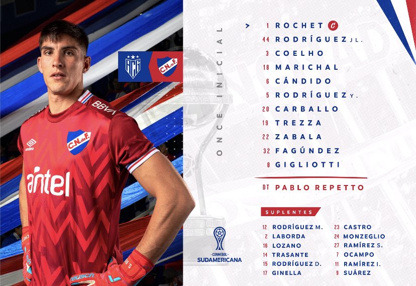 Geanluca_08's tweet photo. #Sudamericana | Confirmado @Nacional. 
Pablo Repetto para el mismo equipo que paró en Uruguay. 

⛔️ Luis Suárez espera desde el banco. https://t.co/e13xqIOU8n