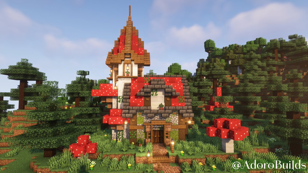 AdoroBuilds's tweet photo. 1 chunk mushroom home! 🍄🍄

#minecraft #minecraftbuild #minecraftbuilds #mcbuild #mcbuilds #minecraftbuildinspo https://t.co/miyJdsf1V8