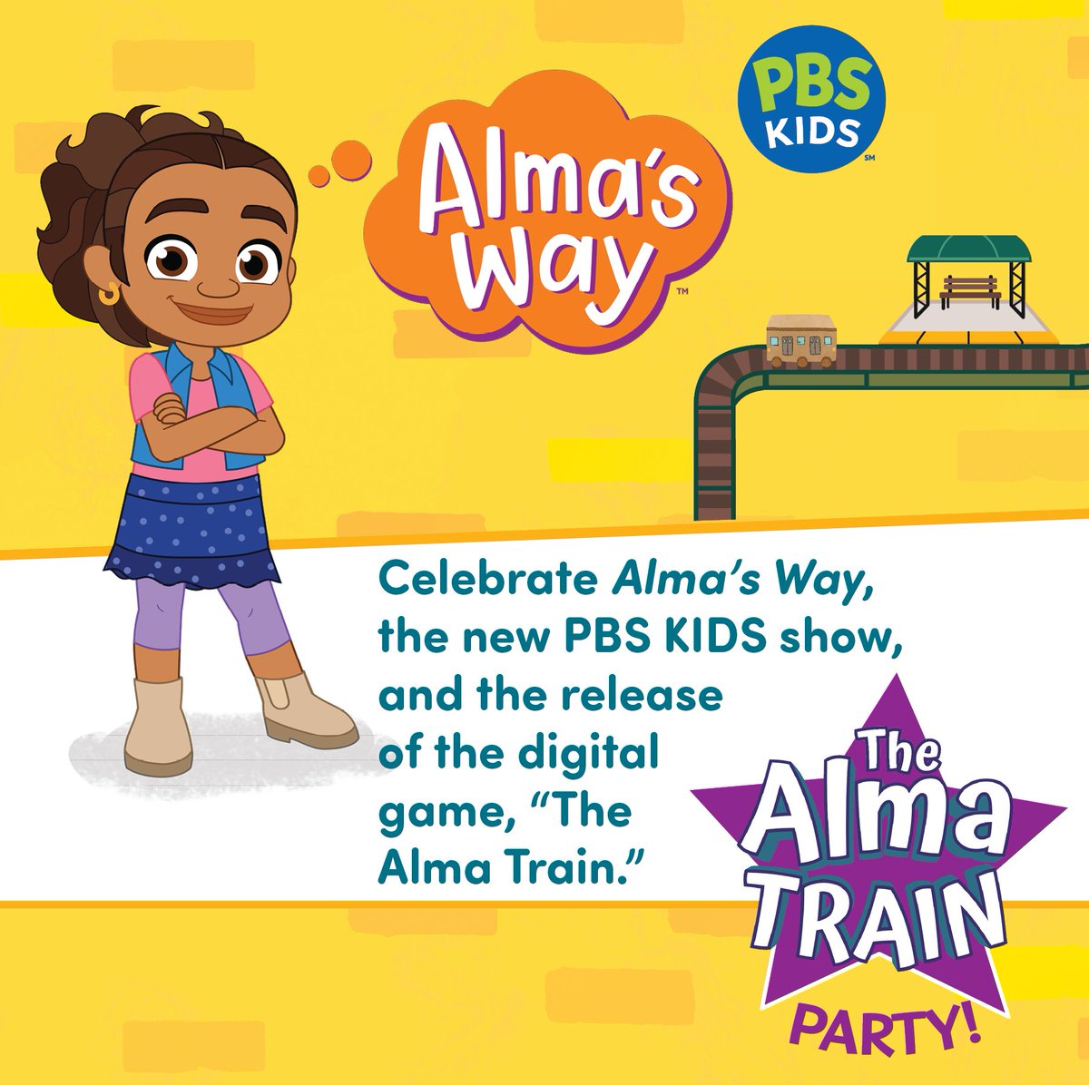 WNETEducation's tweet image. Calling all fans of @PBSKIDS show, Alma&apos;s Way!! On 8/27, meet Alma, play “The Alma Train” and enjoy crafts, activities and live music from the Bronx, Alma’s home borough! 10am-2pm at Grand Central Terminal in NYC.

Register: almatrain.eventbrite.com

#TheAlmaTrain #PBSKids