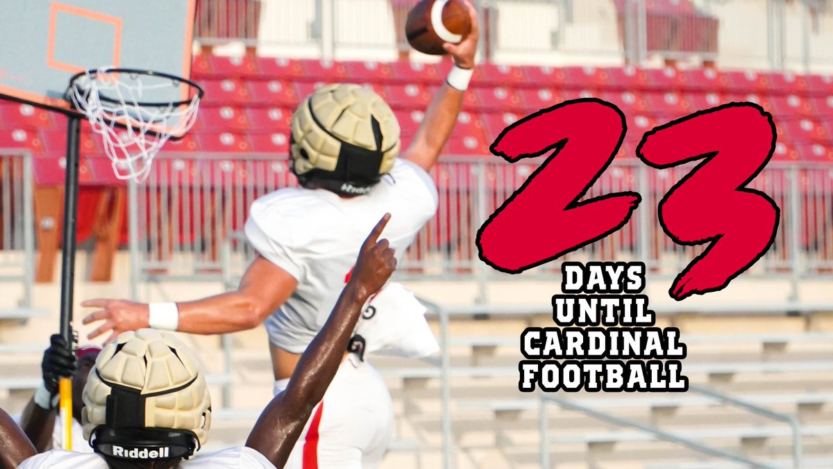 Days until full pads: 0 
Days until Cardinal football: 23
Get your tickets now! ticketreturn.com/prod2/team.asp…
🏈🏈🐦🐦2⃣3⃣😎😎⌛️⌛️