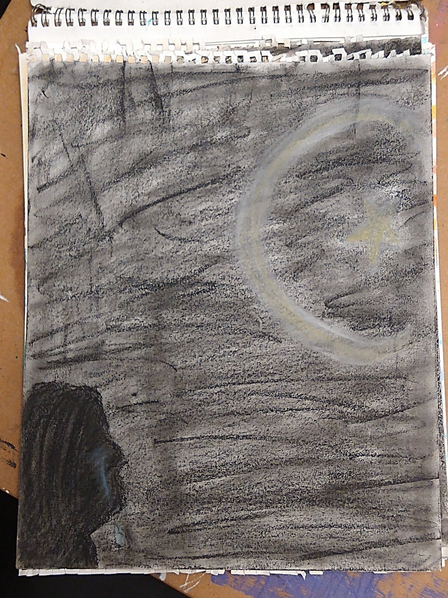 Secluded_Sandal's tweet photo. Ah yes, my S. Snape pastel drawings, my misunderstood man https://t.co/7TX3w3H40R