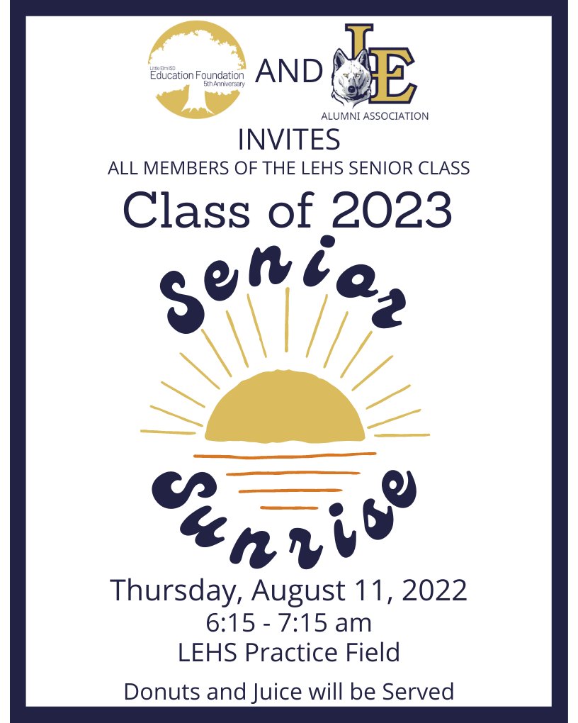 Excited to help celebrate the official beginning of Senior Year for the LEHS Class of 2023!