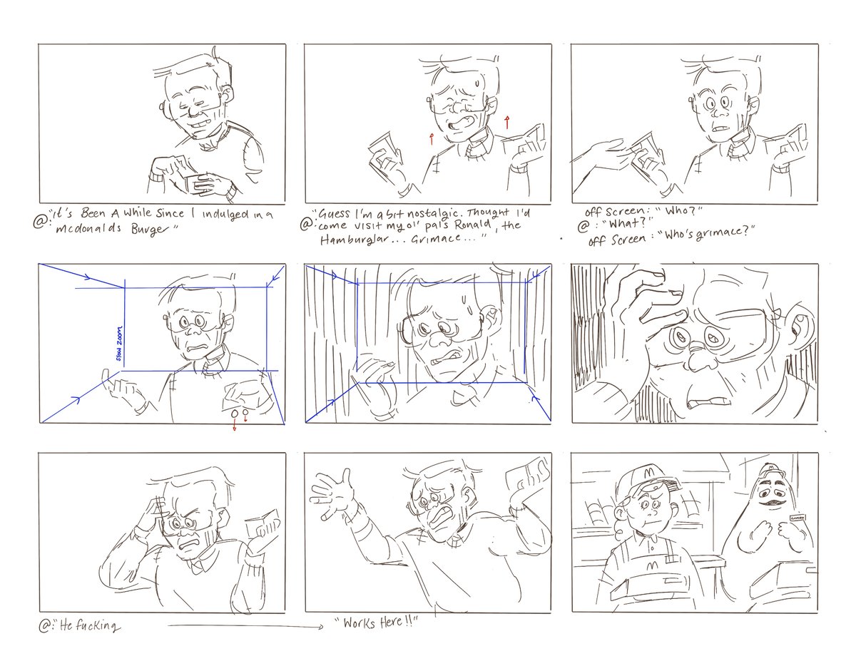 Found some actual storyboards while excavating my procreate files. 