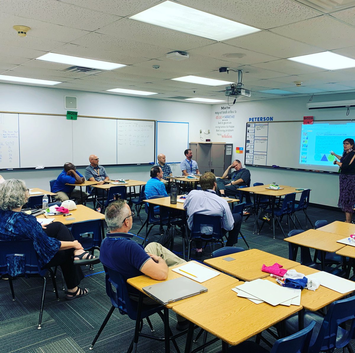 Math department working on thinking and problem solving techniques to engage students!! #weAREmesquite #bePAWSitive <a href="/GPS_District/">The Official Gilbert Public Schools District</a> <a href="/Marcietaylor14/">Marcie Taylor</a>