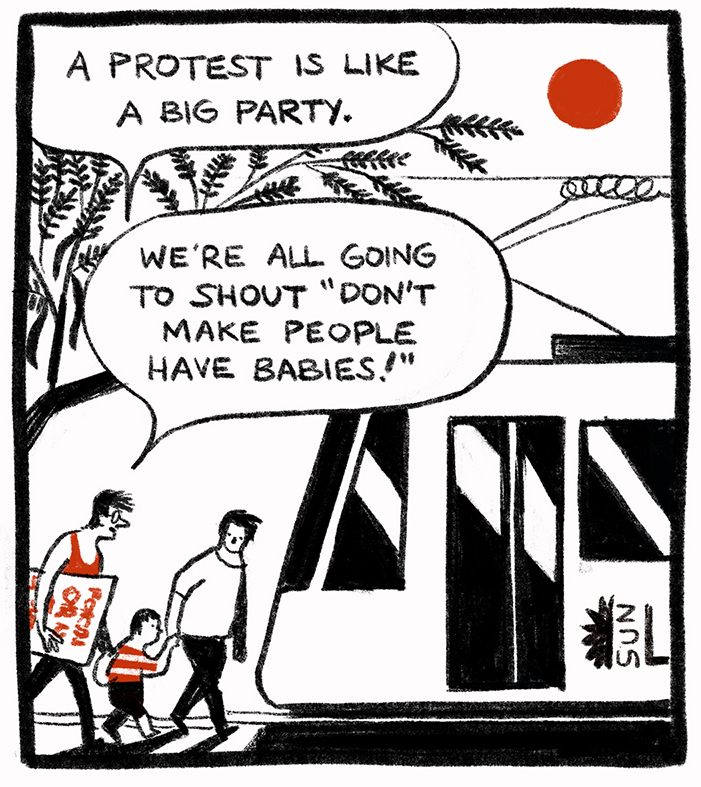 I did a comic about my kid, the fall of Roe &amp; dirt bikes that appeared in last Sunday's New York Times. 1/