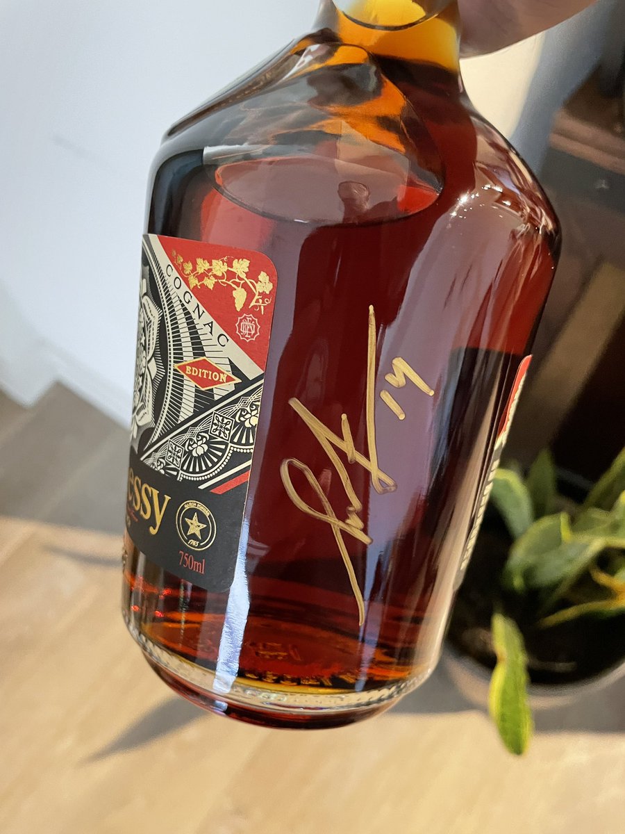 iamdos's tweet photo. NFTs are cool and all but do you have a henny signed by @OBEYGIANT? https://t.co/JobpIW9exC