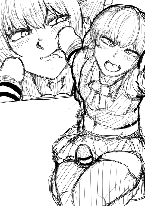 #男の娘
🔞東方のコスプレ女装男子イラスト♂ルーミアくん♂途中・・・・・ 