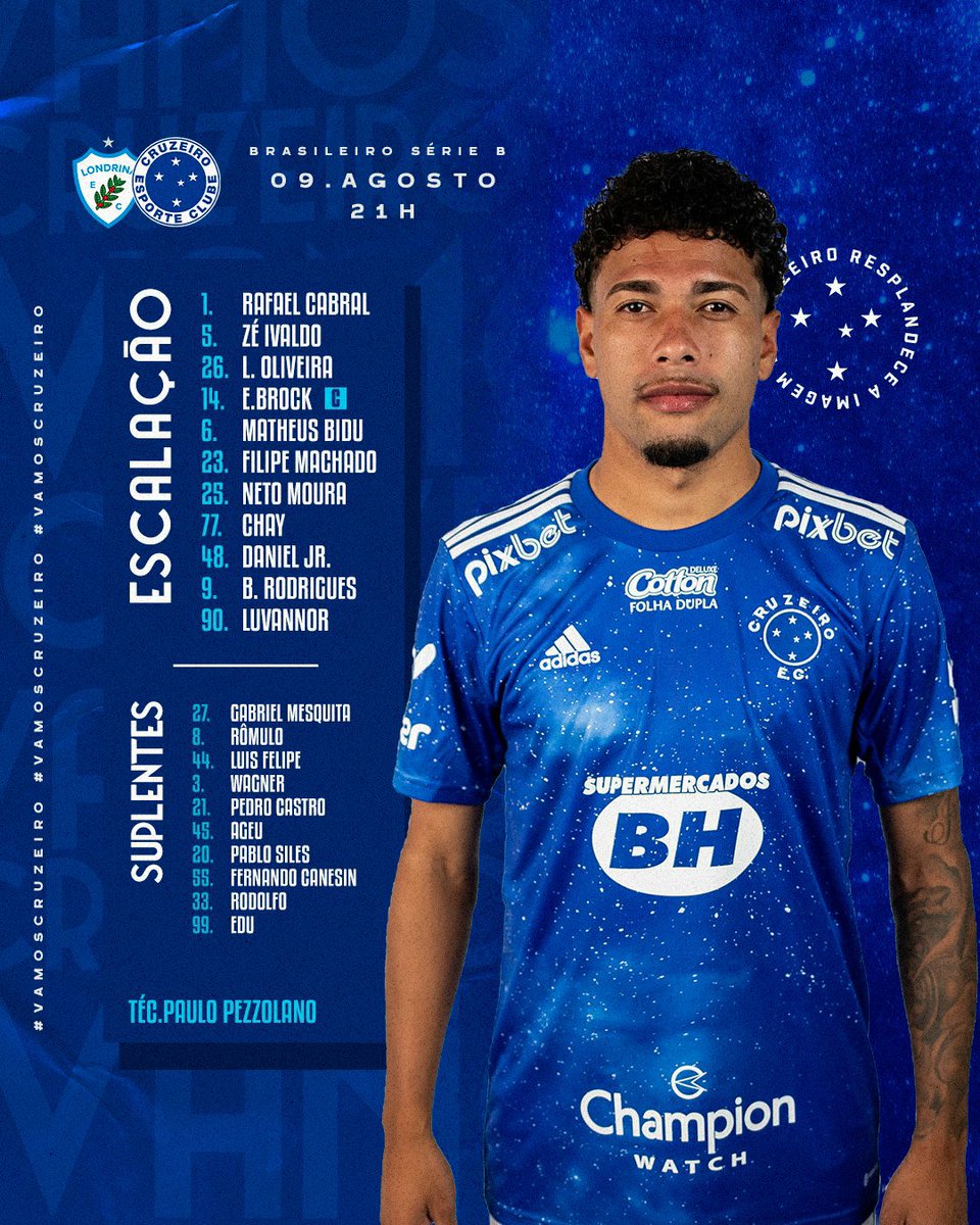 InfoDoCruzeiro's tweet photo. Cruzeiro escalado para o jogo contra o Londrina! https://t.co/mqRoV1OwPM