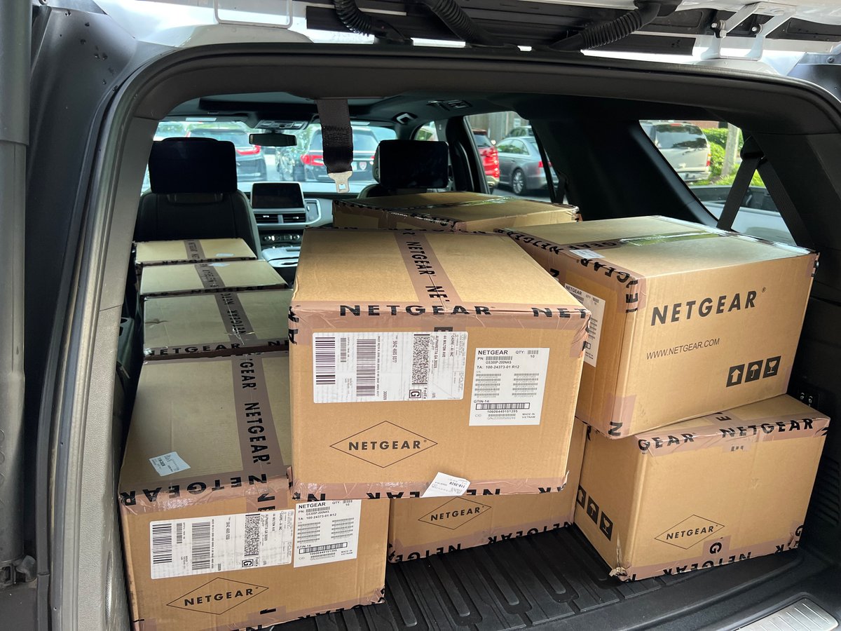 farmwave's tweet photo. 150 POE switches about to go into #Farmwave Harvest Vision Systems for #harvest22 ! “Hey honey, they fit in your Yukon!” 😉 https://t.co/ff17PN9y7y