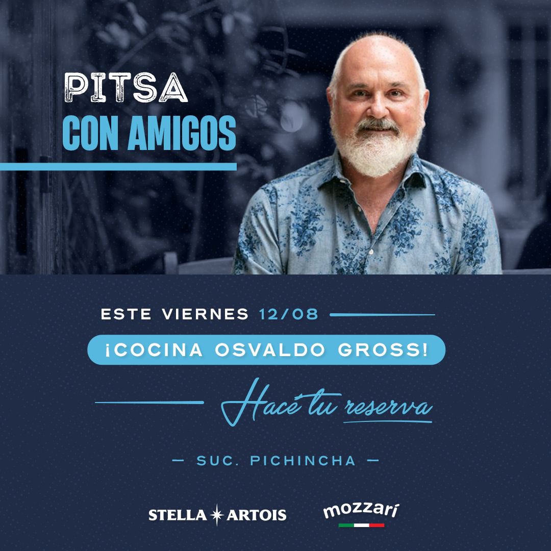 pitsarosario's tweet photo. Este viernes tenemos el privilegio de contar con la presencia de Osvaldo Gross cocinando en PITSA 🔥🍕.
¡Hace tu reserva mediante mensaje directo de Instagram!
#PITSA #PIZZERIA #ROSARIO #OSVALDOGROSS https://t.co/AmZlGufFNg