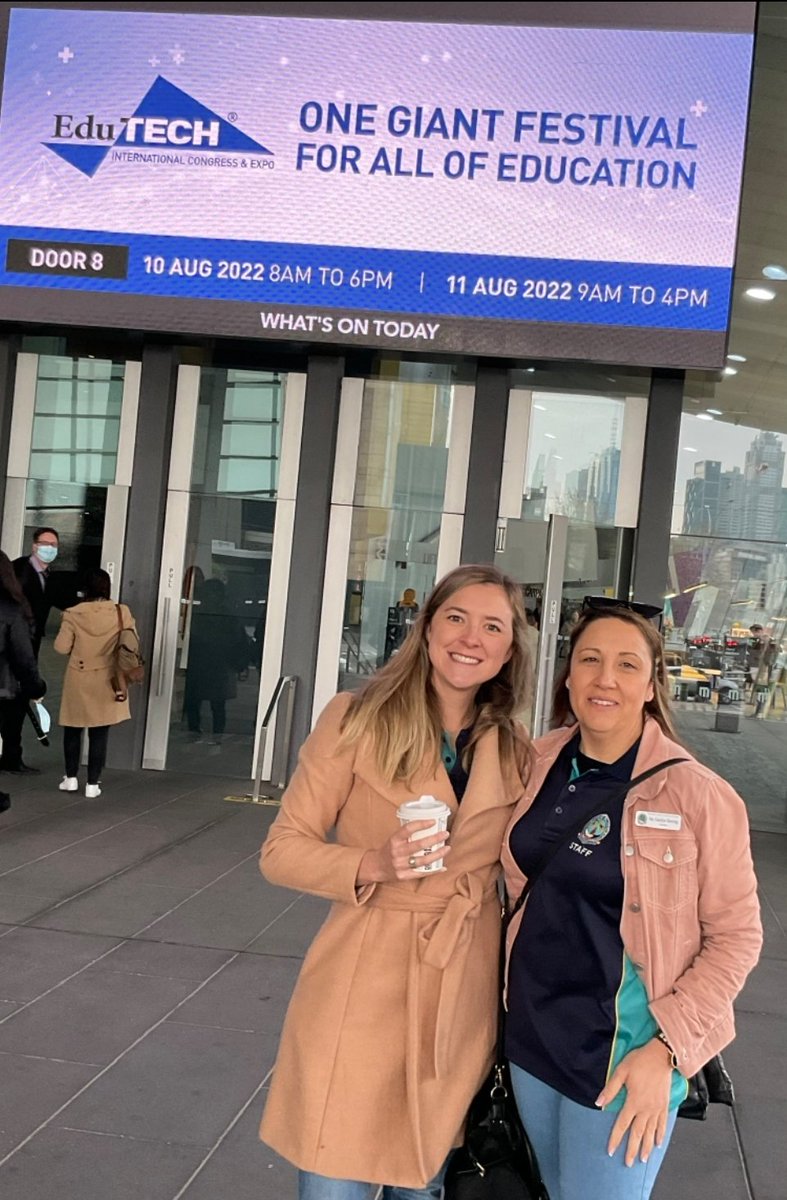 First <a href="/EduTECH_AU/">EDUtech AU</a> 🤩 so grateful for this opportunity with my colleague. Partners in Digital Technologies teaching and ICT coaching.