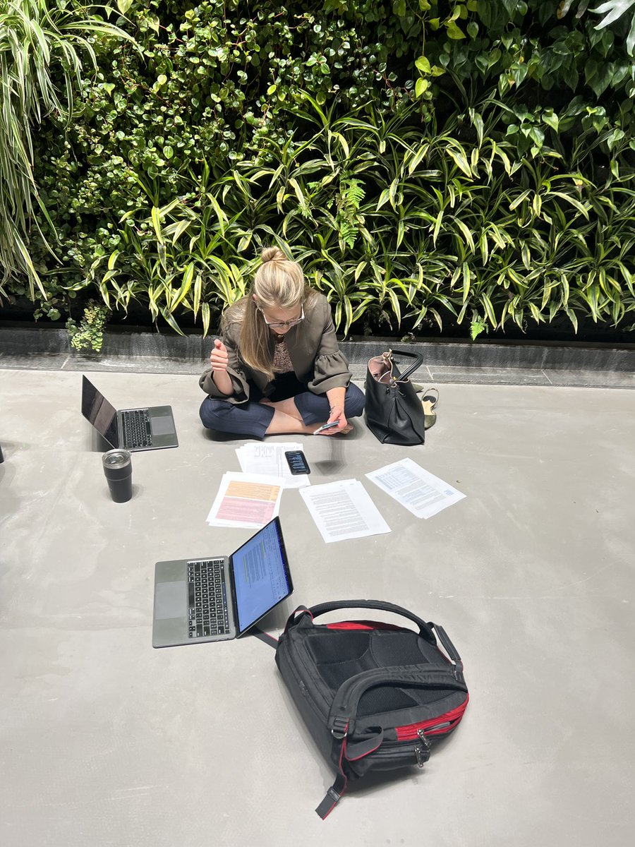 Fire alarms on earnings day? No problem. @coinbase CFO Alesia Haas rolls with it and takes investor calls in stride.