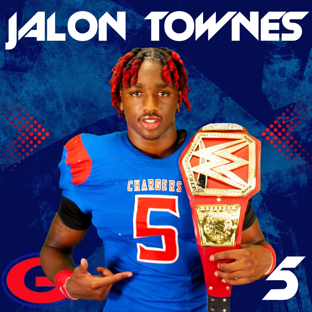 GrenadaChargers's tweet photo. Up next is our defensive leader, #5, Jalon Townes ⚡️ #grenadachargers https://t.co/nNjVrd6S67