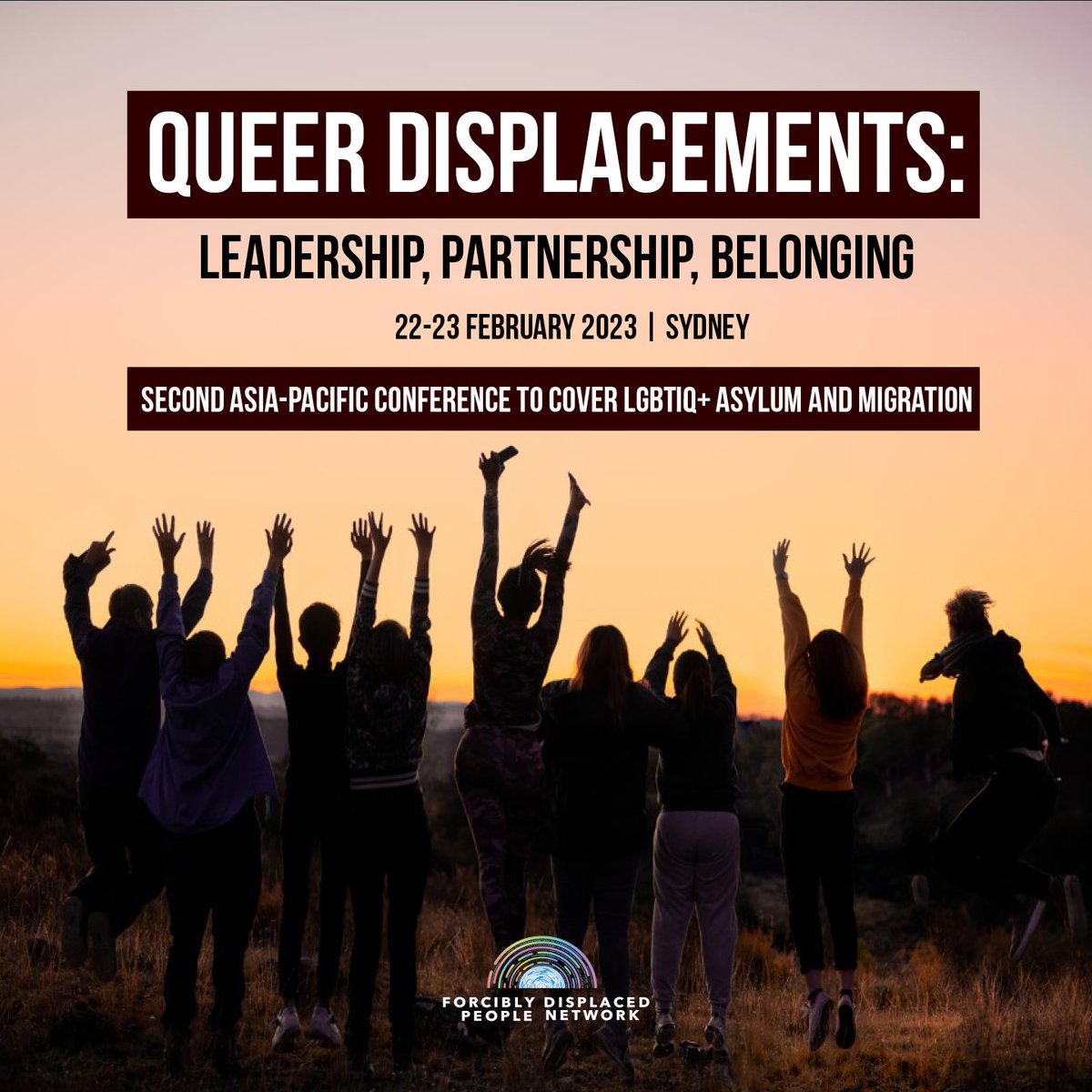 Forcibly Displaced People Network (@fdpn_lgbtiq) on Twitter photo Queer Displacements Conference is back on! 
Join us 22-23 Feb 2023 in Sydney. The 2023 theme is Leadership, Partnership and Belonging. 
Registrations, abstract submissions and scholarships are open. fdpn.org.au/queer-displace…
<a href="/EqualAsiaF/">Equal AF</a> is our partner! Queer Displacements Conference is back on! 
Join us 22-23 Feb 2023 in Sydney. The 2023 theme is Leadership, Partnership and Belonging. 
Registrations, abstract submissions and scholarships are open. fdpn.org.au/queer-displace…
<a href="/EqualAsiaF/">Equal AF</a> is our partner!