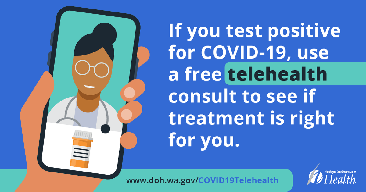 KCPubHealth's tweet photo. Test positive for #COVID19? At high risk for severe illness or hospitalization? Now there is a free #telehealth service available to make oral antiviral medication easier to access.⤵️
https://t.co/5OQJwkMXSa https://t.co/1dBYoJ7RA1