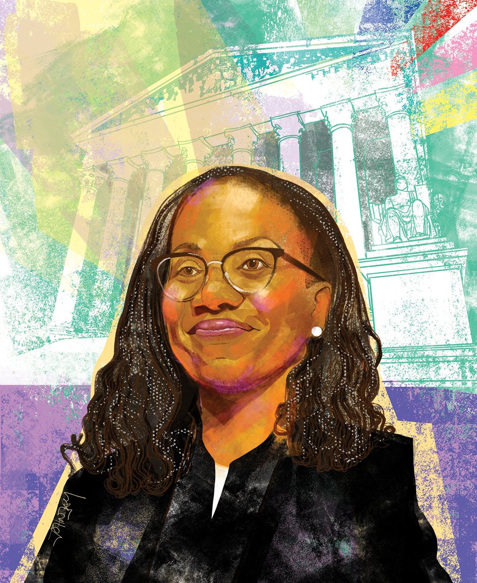 #ketanjibrownjackson a portrait commission for  Northeastern Law magazine.
#portrait #scotus #supremecourtoftheunitedstates #illustration #illustrator #illustratedportrait #blackhistory #africanamerican