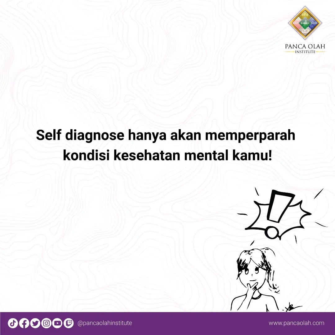 pancaolah's tweet image. Saat kamu merasa ada hal yang kurang beres dalam hidupmu, segera hubungi profesional untuk mendapat bimbingan yang tepat.

#selfdiagnose #pancaolahinstitute #pancaolah