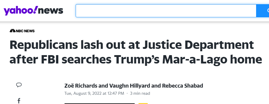 cruadin's tweet photo. Republicans are usually 'pouncing' or 'seizing' on various things, but apparently when the corrupt DOJ/FBI raid the president's political foe it's time to 'lash out.'
#TSDR (Too Stupid Didn't Read) https://t.co/6UAovSFVA3