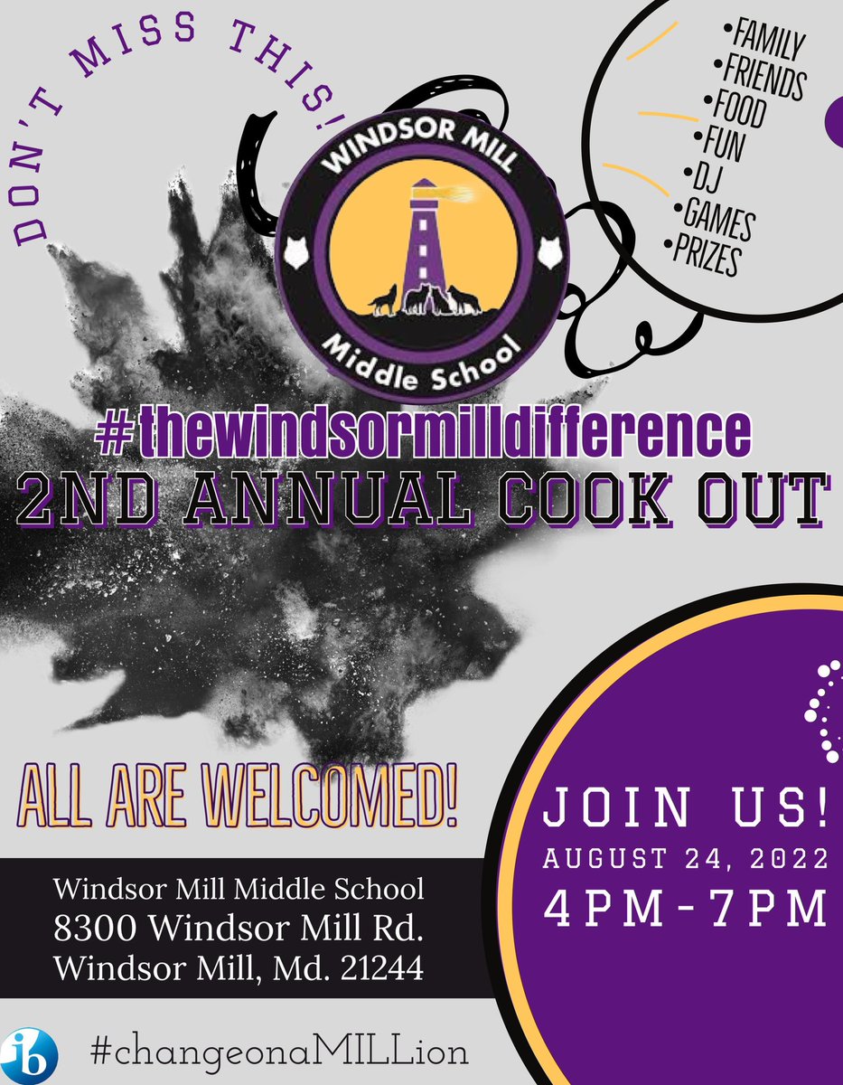 windsormillms's tweet photo. Don’t miss the 2nd Annual Cookout! #changeonaMILLion
#thewindsormilldifference https://t.co/P2OEvA0xoz
