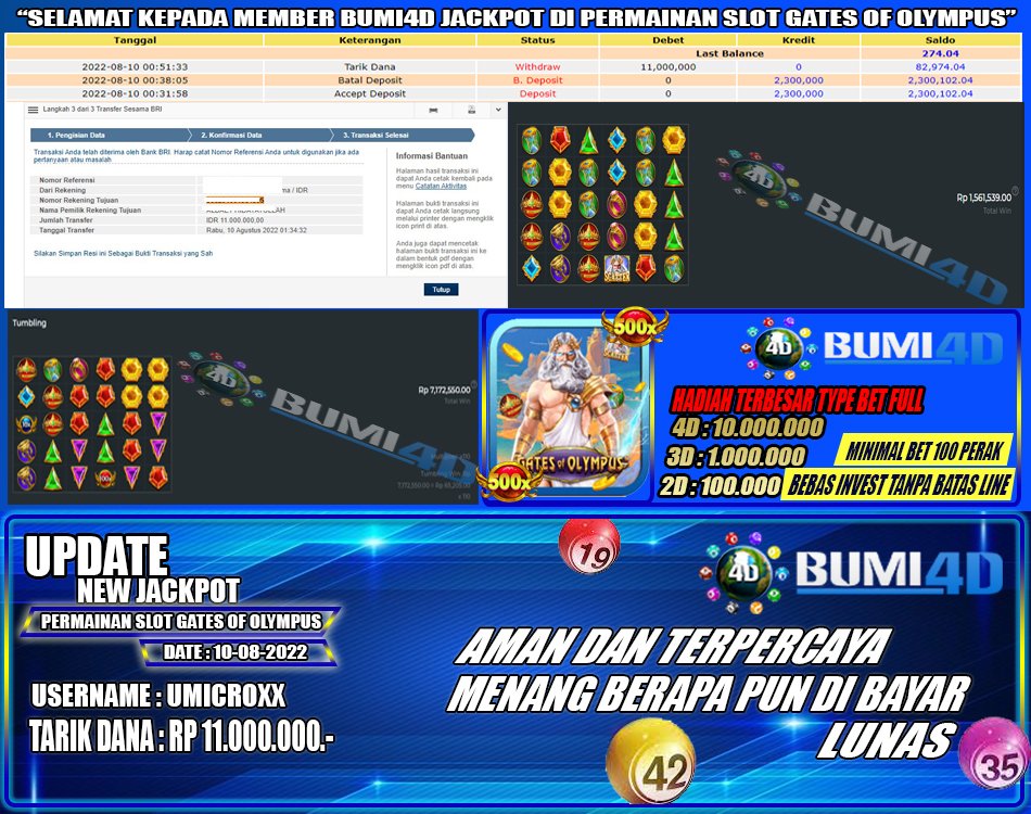 Promotogel's tweet photo. selamat kepada member bumi4d jackpot game slot
daftar segera disini pasti aman
user : umicroxx
wd : Rp 11.000.000
bumi4d : https://t.co/zzrYXczwug
Wa : +6282168979184

#bumi4d #prediksihk #resulthk #togel #slot #casinoonline #bocoranprediksi #linkbumi4d #togelovers #togelhongkong https://t.co/j82W75JST3