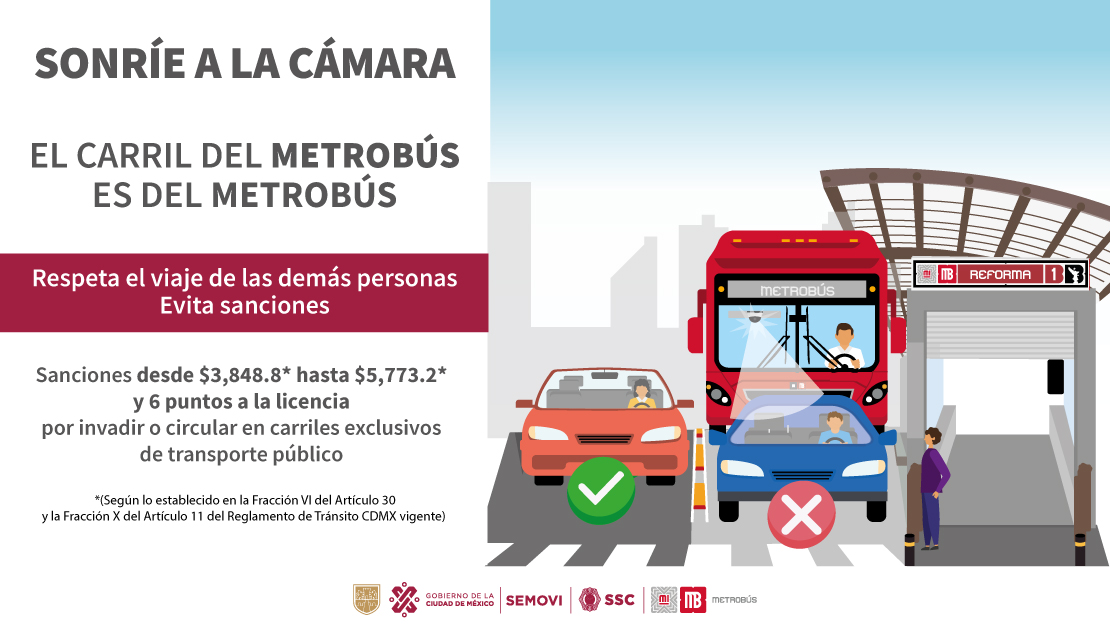 MetrobusCDMX's tweet photo. ¡No lo hagas! ✋🏼🛑 Evita accidentes. 

El carril de Metrobús, es de Metrobús. https://t.co/pfYfGk2rOH