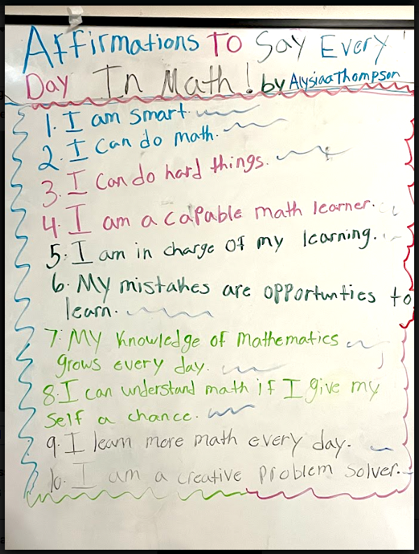 teacher2teacher's tweet photo. Every student can use a daily reminder that they're a mathematician!

(Via educator @QueenMel99) https://t.co/j5xqVdoYex