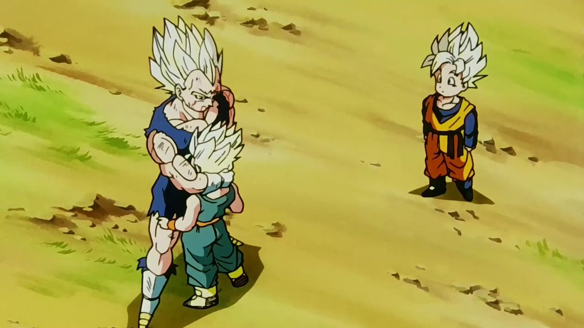 VegetaFansClub's tweet photo. I guess Vegeta is not used to being hugged 🫂 https://t.co/p65HEN8kq6