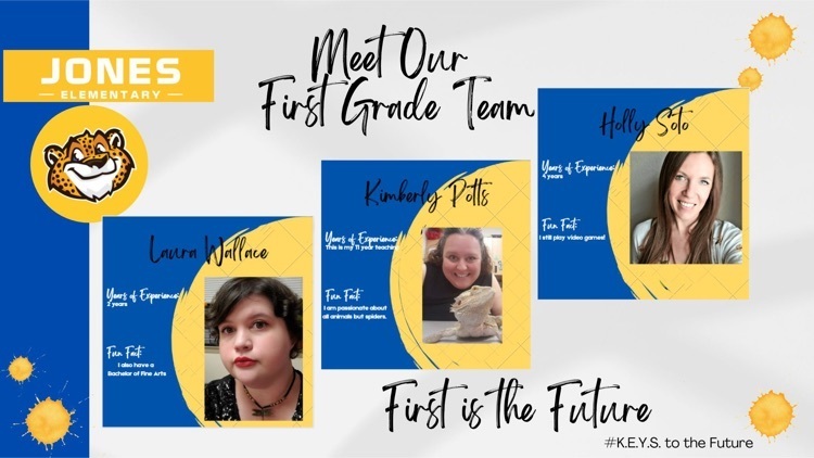 Meet our 1st Grade Team… First Grade has the KEYS to the Future! 
#WeAreJones
#KEYStoTheFuture