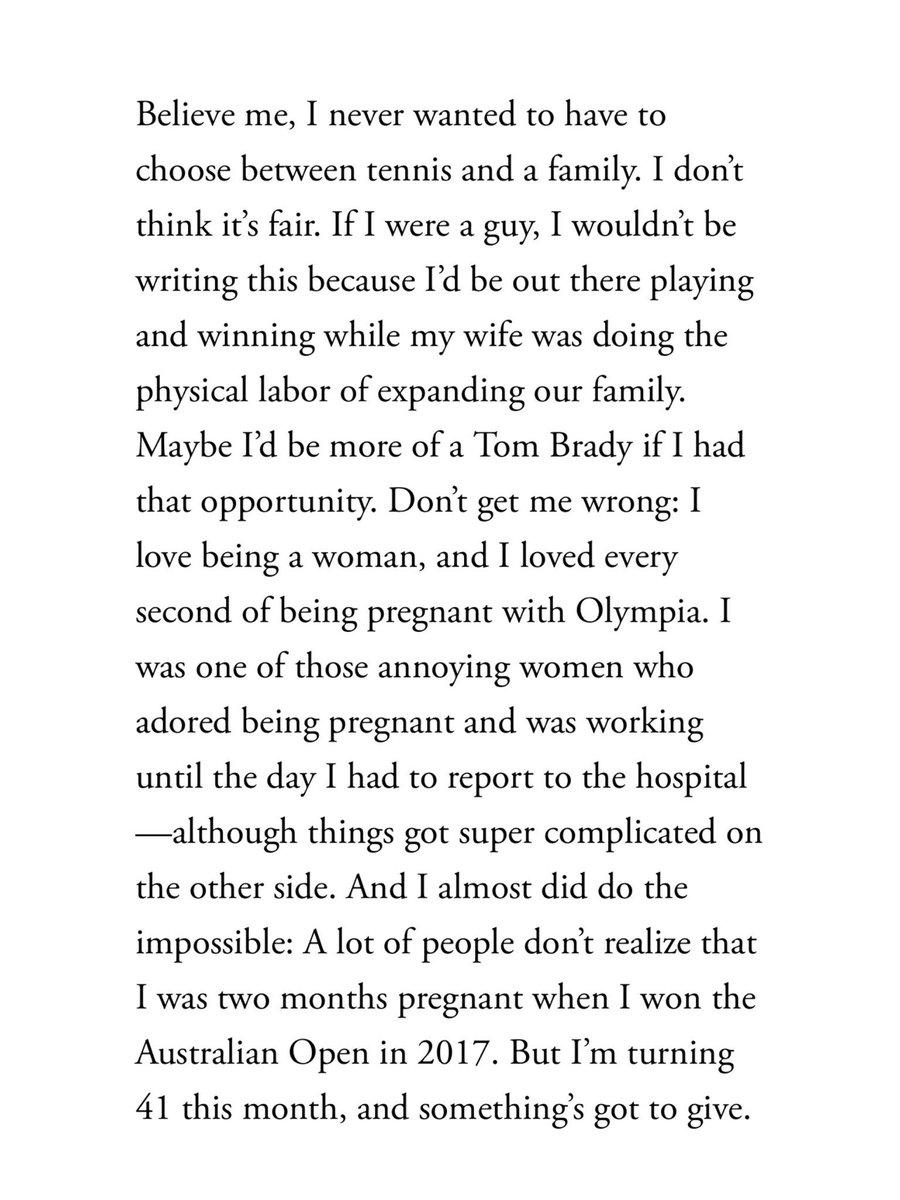 Serena calling out the complex intersections and trade offs so many of us end up having to navigate in our careers and life.
#ThankYouSerena <a href="/serenawilliams/">Serena Williams</a>