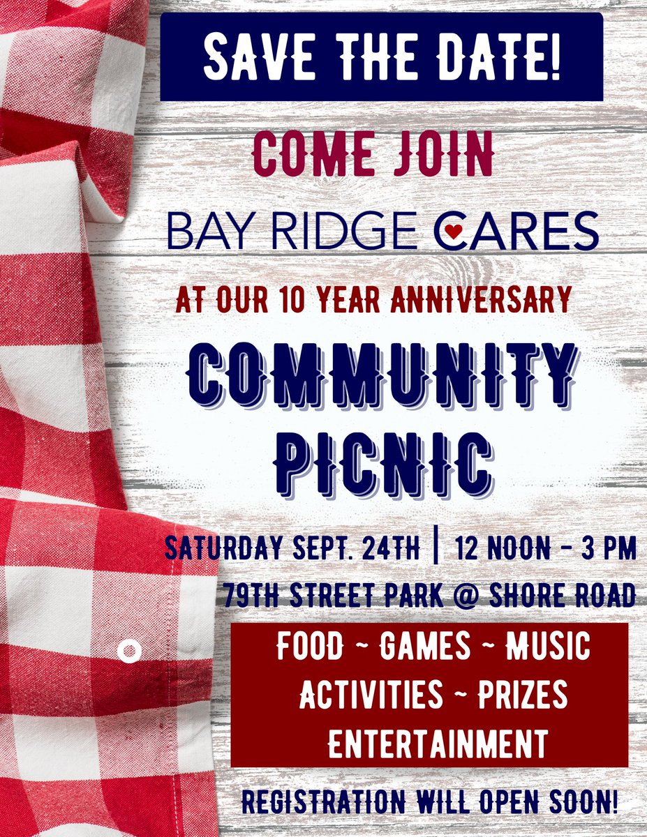 It is hard to believe we will be celebrating our 10-year Anniversary serving to our community! Come join us as we celebrate Bay Ridge and all the support our little hamlet has given us!