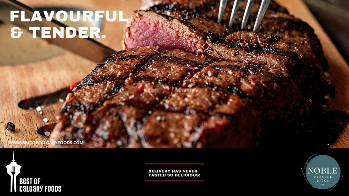 Mix up your meats! <a href="/BisonNoble/">Noble Premium Bison</a> has a beautiful selection of steaks and burgers beggin' to hit the grill. Try some bison today!

Available for delivery through Best of Calgary Foods.

Shop at bestofcalgaryfoods.com

#BOCF #bestofcalgaryfoods #shoplocal #yyc #calgary #airdrie