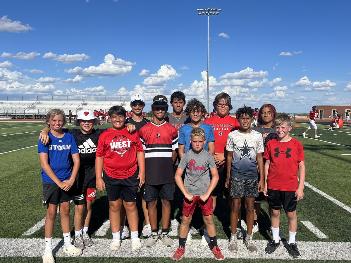 I want to give a special thanks to this group of young West Trojans. They are with us everyday helping the high school football team in whatever role is needed at practice. This is the future of Trojans football and we appreciate their efforts each day. #WT #winnerswin