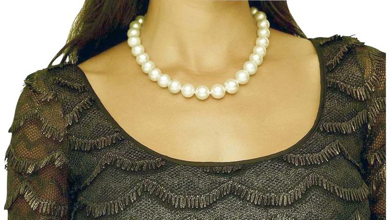 Estate Vintage Huge Pure White Genuine Pearl Necklace, 12-15mm, 18 inches long, 14k Vintage Clasp, Very Nice!! Great Wedding Gift!! etsy.com/shop/VintageJe… #Pearls #jewelry
