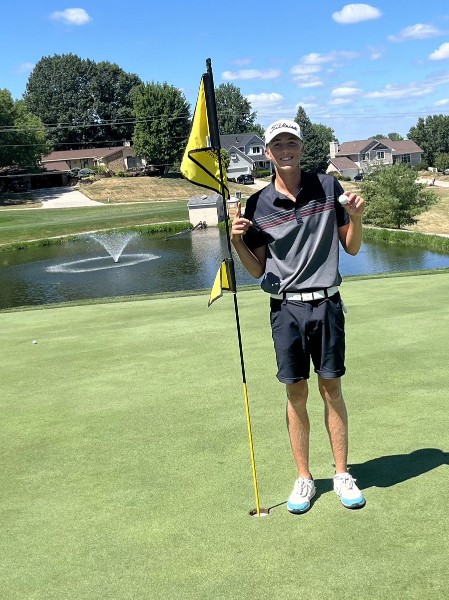 Unbelievable few weeks for this kid. <a href="/JacksonOverton8/">Jackson Overton</a> backs up his hole-in-one on July 24 with another one today on hole 16 during <a href="/IHSboysgolf/">Indianola Boys Golf</a> tryouts. <a href="/iowapga/">Iowa PGA Section</a> <a href="/IowaGolfAssn/">Iowa Golf Assn</a> <a href="/IndianolaClub/">Indianola Country Club</a>