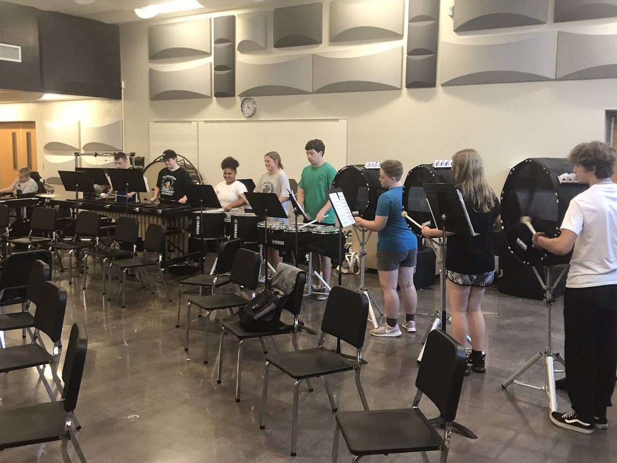 Drum line and front ensemble did great this afternoon!