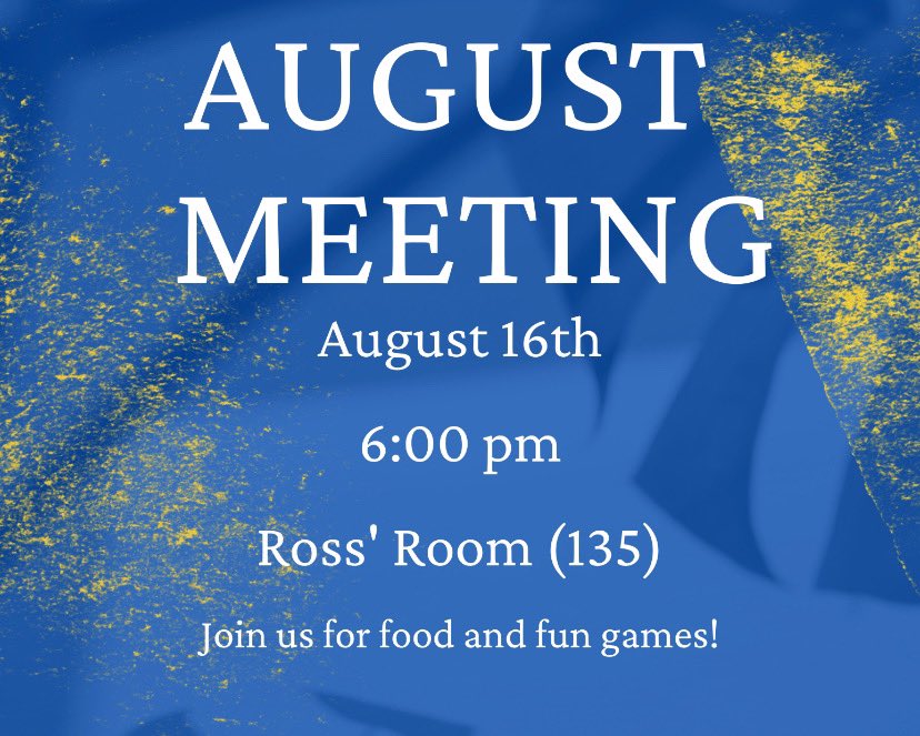 Starting out the year strong with our  first FFA meeting of the year August 16th at 6pm! Join us for food and fun games!