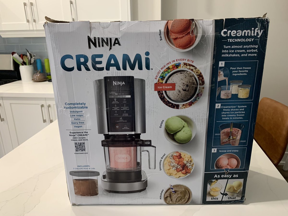 Got me a Ninja Creami for making regular and vegan ice creams! Super excited to give it a whirl, literally.