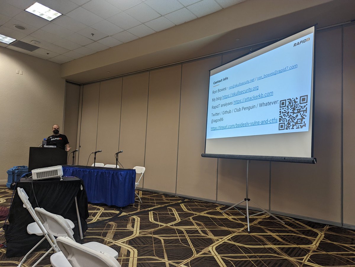 Great talk <a href="/iagox86/">Ron Bowes (defunct)</a>!