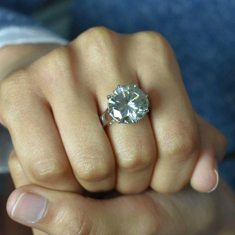 HUGE And RARE Certified 8.50 Carat Round Brilliant Cut, White DIAMOND Solitaire Ring, Great Gift for that Special Someone, On Sale Now!! etsy.com/shop/VintageJe…   #diamonds #diamondjewellery #rings