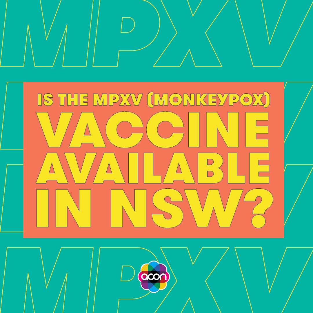 ACONhealth's tweet photo. Looking for a monkeypox (MPXV) vaccine? 
 
A targeted vaccination program against monkeypox (MPXV) focusing on high risk groups is being rolled out by NSW Health.   
 
More info ➡️ https://t.co/QtwXRdEU9F https://t.co/KoZSbOBnIh
