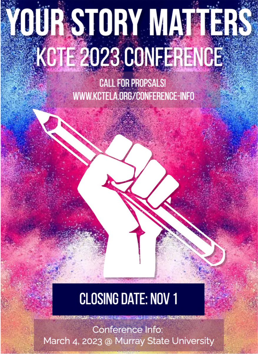 KCTE_LA's tweet photo. Now accepting conference proposals for #KCTE2023. Open through 11/1/22 @: https://t.co/TwscSWWjwX https://t.co/I1xFqNRy3G