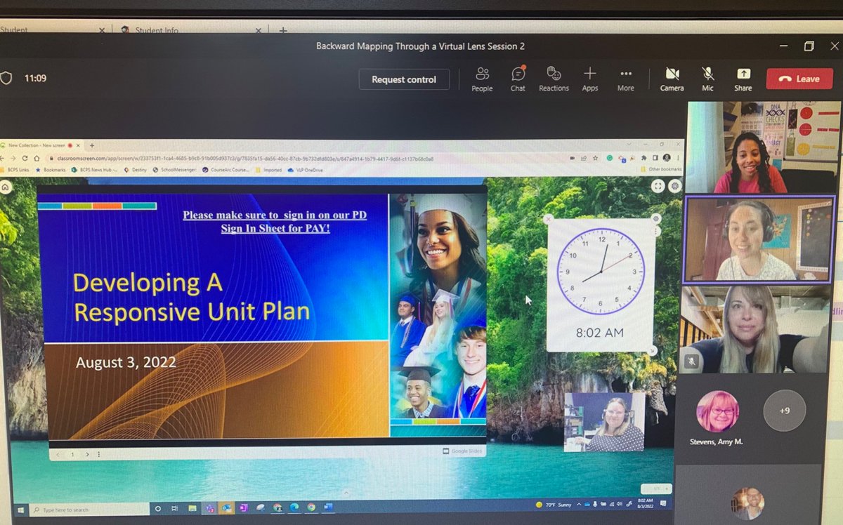 BCPS_OLP's tweet photo. HS Supervisor, @EdTechAmy, leading HS VLP teachers through developing a responsive unit plan. #bcpsvlp https://t.co/F1BHIREWLW