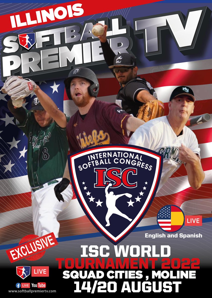 Look for the streaming schedule to be announced shortly as ISC Network and Softball Premier TV team up again to bring you the 2022 ISC World Tournament live from Moline, IL